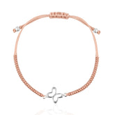 Pulsera Mujer Plata 925 Alegria Mariposa Tejida Nude